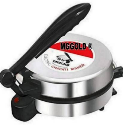 MG GOLD ®Chapati/Roti Stainless steel body 1000 Watts Duty Non Stick Model QT20 Roti and Khakra Maker