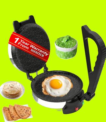 NIFA TECH ® Electric Automatic Roti Maker Machine with 1100 Watts Roti/Chapati/Paratha RT6 Roti and Khakra Maker