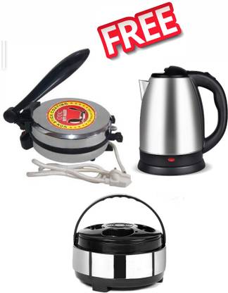 OTC Combo Pack With Electric Non Stick Z-2 Roti and Khakra Maker