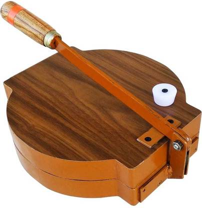 Flowrocks Wooden Puri machine With Handle, Puri Press, Khara maker (Pack of 1, Brown)) Roti and Khakra Maker