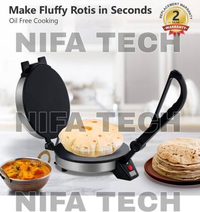 NIFA TECH ® Electric Automatic Machine with 900 Watts Roti/Chapati 2 years warranty SAM-32 Roti and Khakra Maker