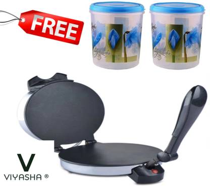 Viyasha ®Indian Chapati Roti/Maker Free 2pcs container IN Roti and Khakra Maker