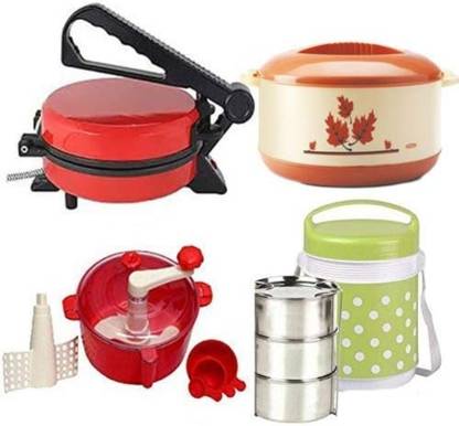 MG GOLD Combo Offer indian Best Atta maker| Lunch Box| Casserole and Roti and Khakra Maker