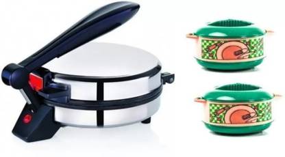 MG GOLD ® Combo Pack Of 2 Top Casserole Roti and Khakra Maker