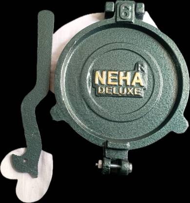 Neha Manual Puri Maker | Empanadas & Pathiri Press Machine with SS Inner Surface Roti and Khakra Maker