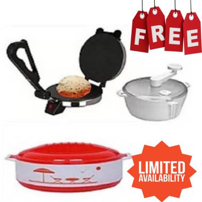 Online Generation ®Chapati/Roti/ with Stainless steel body Free Dough maker Casserole Rt2 Roti and Khakra Maker