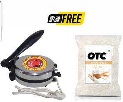 OTC Free Wheat Flour In This Pack Non Stick Electric Roti and Khakra Maker