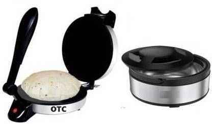 Gi-Shop Combo Of Steel Casserole & AL-1 Electric Roti and Khakra Maker