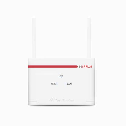 CP PLUS CP-XR-DE21-S-V2 WiFi-6 Compatible 5G Sim Connect with DVR/NVR/WiFi Camera 4G Router 2.4 GHz 150 Mbps Wifi Speed Dual Band External Antenna Ethernet (Cable Broadband), MiFi (Sim Based)