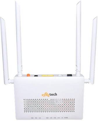 Syrotech SY-GPON-1110 WDAONT Router 2.4 GHz, 5 GHz 1200 Mbps Wifi Speed Dual Band Internal Antenna Ethernet (Cable Broadband)