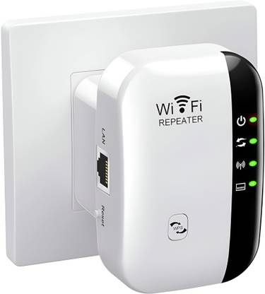 Techsync 300Mbps Wireless WiFi Repeater & Extender - Repeater & Access Point Modes WiFi Range Extender 2.4 GHz 300 Mbps Wifi Speed Single Band Internal Antenna Access Point Mode