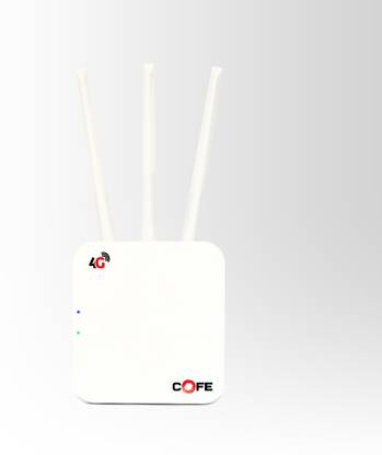 COFE 4G Sim Router with Triple Antenna, Support All GSM Sim with 120 Mtr Range Vivek 4G Router 2.4 GHz 300 Mbps Wifi Speed Single Band External Antenna MiFi (Sim Based)