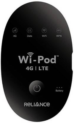 Reliance zte WD670 4G LTE Hotspot All Sim Supported 4G Router 2.4 GHz 150 Mbps Wifi Speed Single Band Internal Antenna MiFi (Sim Based)