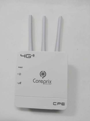 Coreprix 4G SIM Router 4G Router 2.4 GHz 300 Mbps Wifi Speed Tri Band Internal Antenna MiFi (Sim Based)
