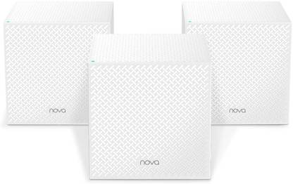 TENDA MW12 AC2100 Tri-Band Home Mesh Wi-Fi System,Wi-Fi Coverage (Pack 3) WiFi Range Extender 2.4 GHz, 5 GHz 1200 Mbps Wifi Speed Tri Band External Antenna Ethernet (Cable Broadband)
