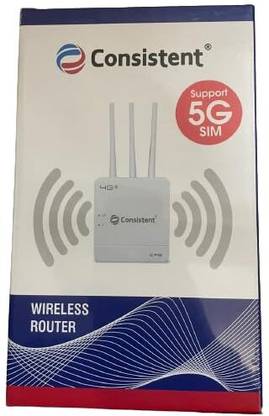 Consistent 5G Sim Router Router 2.4 GHz, 5 GHz 300 Mbps Wifi Speed Dual Band External Antenna NA