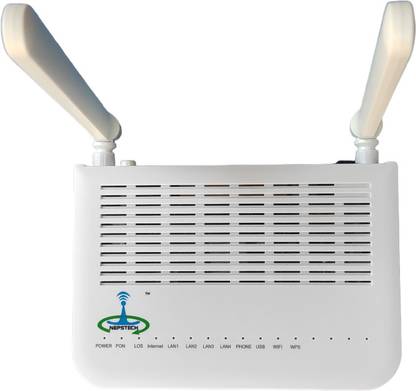 nepstech XPON FTTH ONU ROUTER WITH 1GE+3FE+1POT+1USB+WIFI Wireless Router 2.4 GHz 300 Mbps Wifi Speed Single Band External Antenna Ethernet (Cable Broadband)