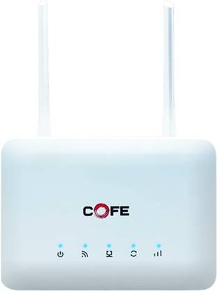 COFE CF-4GVL037 PRO Dual sim Router with Landline Phone Supported WiFi Router 4G Router 2.4 GHz 300 Mbps Wifi Speed Single Band Internal & External Antenna MiFi (Sim Based)