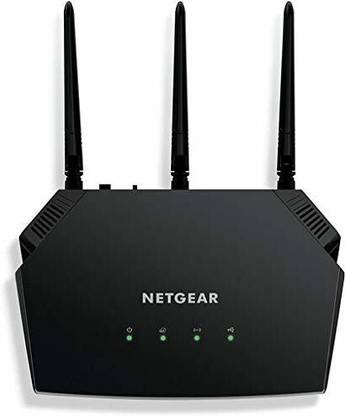 NETGEAR R6850 AC2000 Dual Band Gigabit Wall Mount Router (Black) Wireless Router 2.4 GHz, 5 GHz 2000 Mbps Wifi Speed Dual Band External Antenna Ethernet (Cable Broadband)