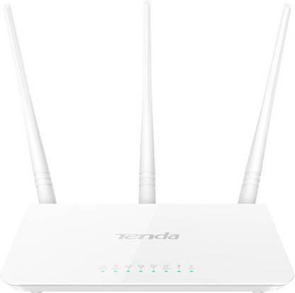 TENDA WIRELESS N300 EASY SETUP ROUTER F3 WiFi Range Extender 2.4 GHz 300 Mbps Wifi Speed Single Band External Antenna Both (Ethernet and ADSL)