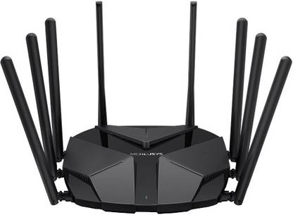 Mercusys MR90X AX6000 8-Stream Wi-Fi 6 Wireless Router 2.4 GHz, 5 GHz 6000 Mbps Wifi Speed Tri Band External Antenna Ethernet (Cable Broadband)