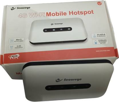 SECUREYE 4G SIM BASED 4G WIFI HOT SPOT DATACARD AIRTEL//VI/JIO SUPPORTED 5G NOT WORKING 4G Router 2.4 GHz 150 Mbps Wifi Speed Single Band Internal Antenna MiFi (Sim Based)