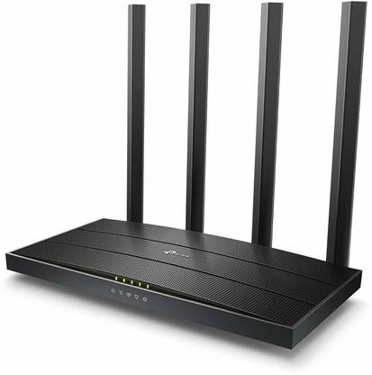 T P LINK Archer C6 AC1200 Mesh Wi-Fi Router Full Gigabit | MU-MIMO Wireless Router 5 GHz, 2.4 GHz 867 Mbps Wifi Speed Dual Band External Antenna Ethernet (Cable Broadband)