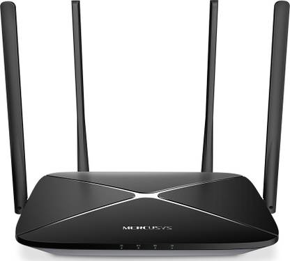 Mercusys AC1200 Wireless Router 5 GHz 500 Mbps Wifi Speed Dual Band External Antenna Access Point Mode, Ethernet (Cable Broadband)