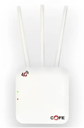 COFE CF-4G 903 Wi-Fi 6 Reliable Single-Band Wi-Fi for Home/Office 180 Mtr Range 4G Router 2.4 GHz 300 Mbps Wifi Speed Single Band External Antenna MiFi (Sim Based)