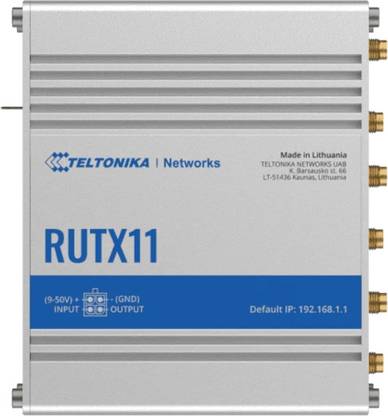 Teltonika RUTX11 4G Router 2.4 GHz 300 Mbps Wifi Speed Dual Band External Antenna Ethernet (Cable Broadband)