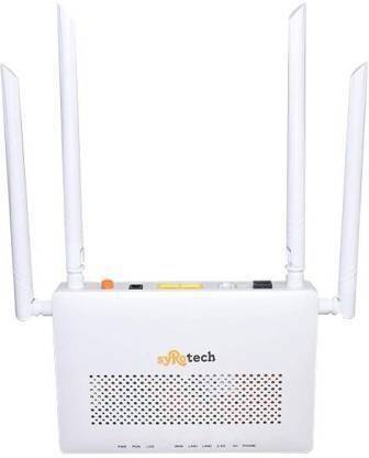 Syrotech SY-G/EPON-1110 WDAONT Wont 1200 Mbps Router Wireless Router Optical Network Unit with 4 Antenna Router 2.4 GHz, 5 GHz 1200 Mbps Wifi Speed Dual Band Internal Antenna Ethernet (Cable Broadband)