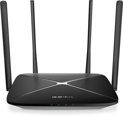 Mercusys AC12G Wireless Router 2.4 GHz, 5 GHz 1300 Mbps Wifi Speed Dual Band External Antenna Ethernet (Cable Broadband)