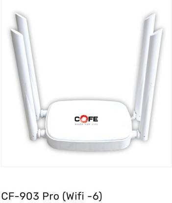 COFE CF 903 PRO WIFI 6 Router 2.4 GHz 300 Mbps Wifi Speed Single Band External Antenna MiFi (Sim Based)