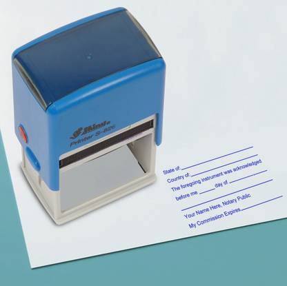 Printtoo Notary Stamp Self Inking Rubber Stamp Pre,Inked Office Stamp - 41 x 24 mm Self Inking Rubber Stamp