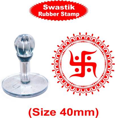 SULAGNA ZONE SWASTIK SYMBOL HANDLE RUBBER STAMP