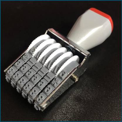 JSMSH Number Stamp (Incl. ?, Kg, Gm, No.) - 6 Digits(Without Pad/Manual/Rolling Bands)(Pack of-2) 6 Digit Stamp/ 6 Number Stamp