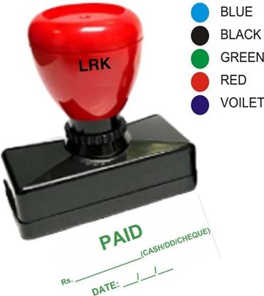 LRK Rubber Stamp PAID Self Ink Stamp