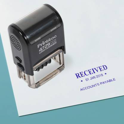 Printtoo Self Inking with Received Accounts Payable Text Date Document Rubber Stamp Self-inking Stamp