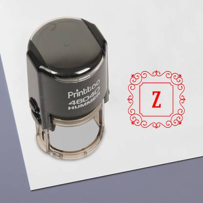 Printtoo Square Z Alphabet Initial Self Inking R-40 Office Stationary Rubber Stamp Self-inking Stamp
