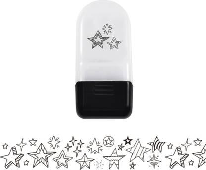 R H lifestyle Rolling Stamp Emoji Stamp Paper Stamp Stationery Items Return Gifts for Kids Cute Design Stamp Star Stamp