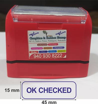 Trodat Ok Checked Rubber Stamp Pre Inking