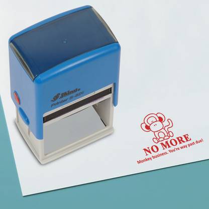 Printtoo No More Monkey Business Self Inking Rubber Stamp Pre,Inked Office Stamp Self Inking Rubber Stamp