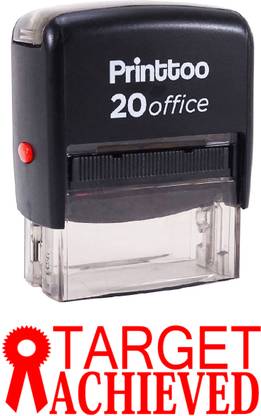 Printtoo Target Achieved Self Inking Rubber Stamp Office Stationary Stamp Self-inking Stamp