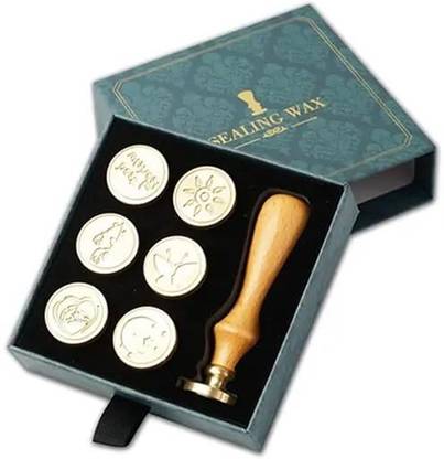 Ezliving 2stick seal wax and 4pcs seal stamp for letter sealing LETTER SEALING WAX STAMP