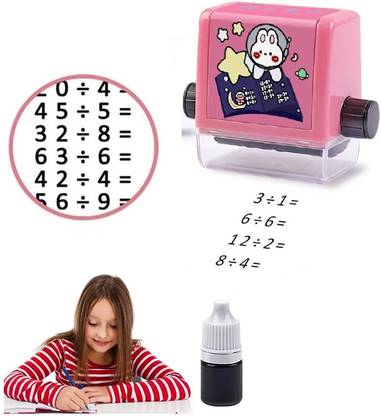 LYRISS Smart Math Roller Stamps, Division Teaching Stamps Division Teaching Stamps