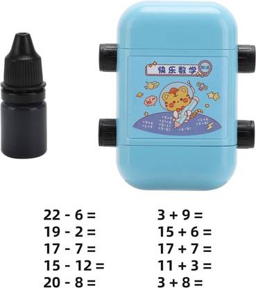 VRT Smart Math Roller Stamp, 2 in 1 Dual Head Digital Teaching Seal, Multiplication MTHRLNG