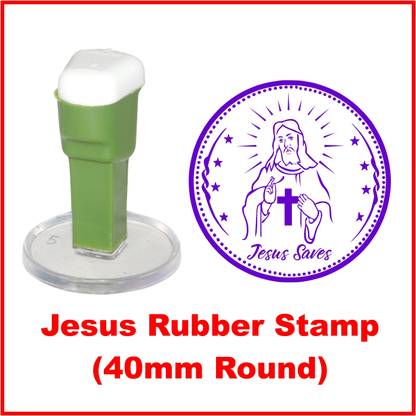 SULAGNA ZONE JESUS HANDLE RUBBER STAMP