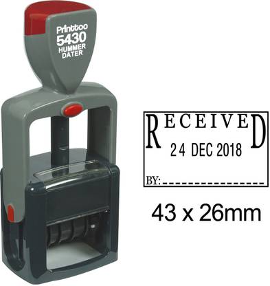 Printtoo Office Heavy Duty Stamp with Received by Text Self Inking Rubber Stamp Self-inking Stamp