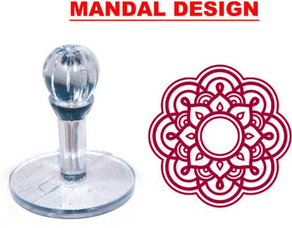 SULAGNA ZONE Mandal Design Stamp HANDLE RUBBER STAMP