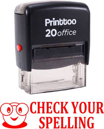 Printtoo Self Inking Check Your Spelling Rubber Stamp Office Stationary Stamp Self-inking Stamp